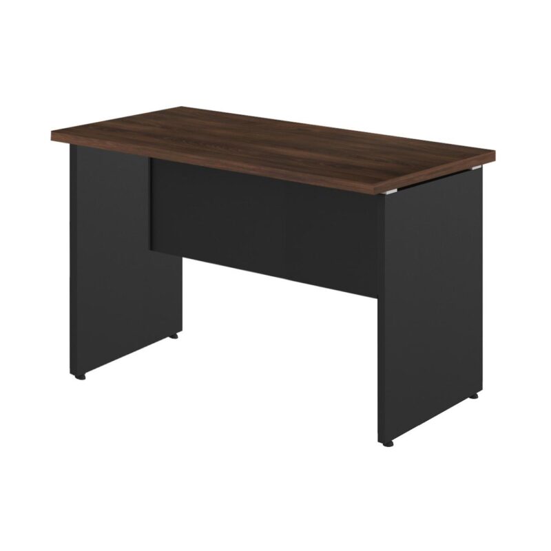 Mesa Escritório PÉ PAINEL – 1,35×0,60m – S/ Gavetas – MARSALA/PRETO – 25420 MÓVEIS DONATO Linha 30 mm 2