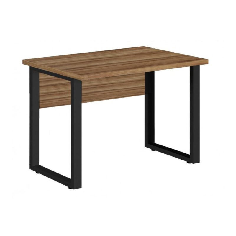 Mesa Escritório PÉ QUADRO – 1,20×0,60m – S/ Gavetas – NOGAL SEVILHA/PRETO – 24469 MÓVEIS DONATO Linha 40 mm 2