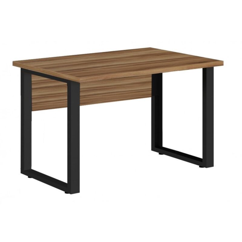 Mesa Escritório PÉ QUADRO 1,50×0,60m -S/ Gavetas – NOGAL SEVILHA/PRETO – 24472 MÓVEIS DONATO Linha 40 mm 2