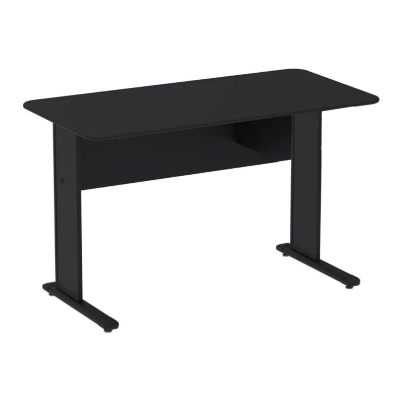 Mesa Escritório 1,20×0,60m s/ Gavetas – Cor Preto 44089 MÓVEIS DONATO Linha 15 mm 2