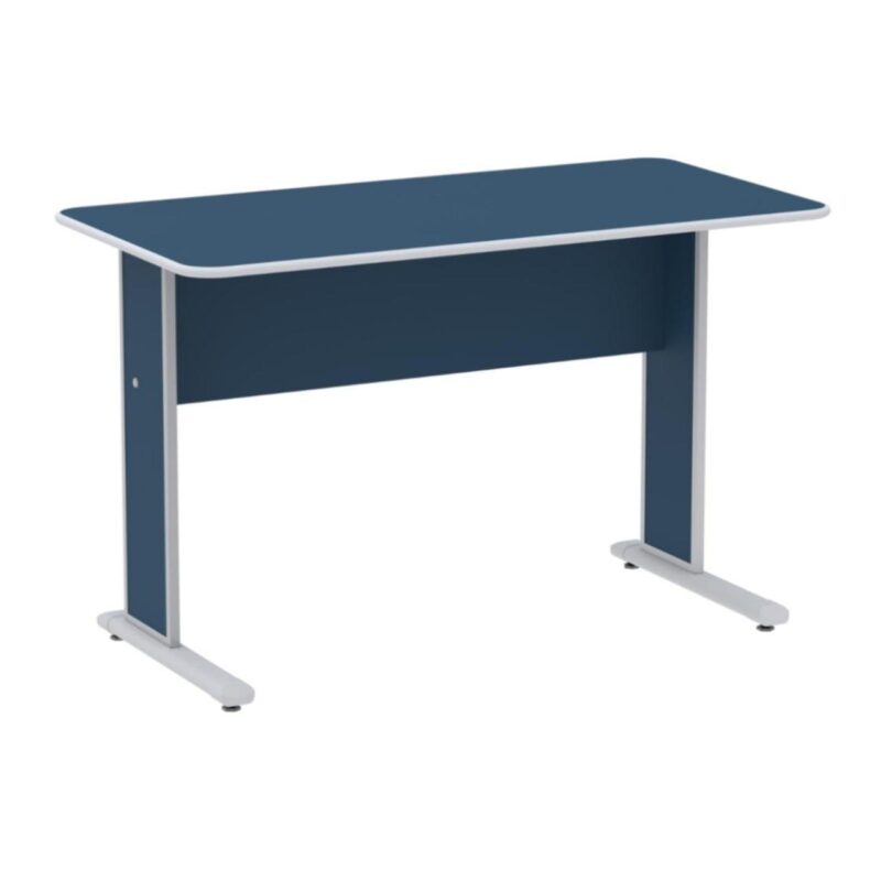 Mesa Escritório 1,50×0,60m s/ Gavetas – Cor Azul 44086 MÓVEIS DONATO Linha 15 mm 2