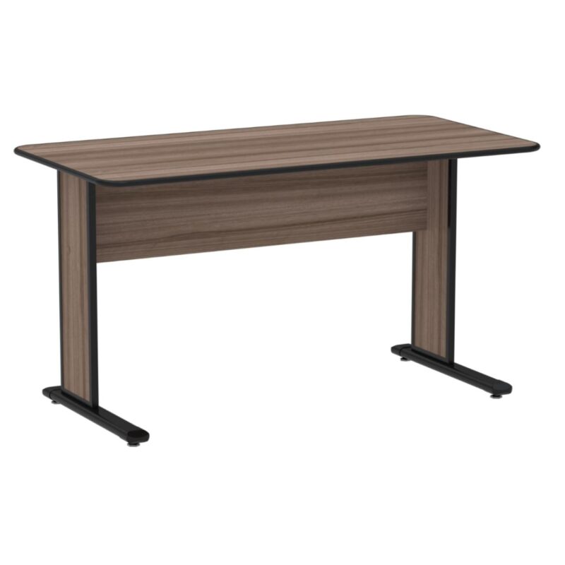 Mesa Escritório 1,50×0,60m s/ gavetas – Cor Walnut 44097 MÓVEIS DONATO Linha 15 mm 2