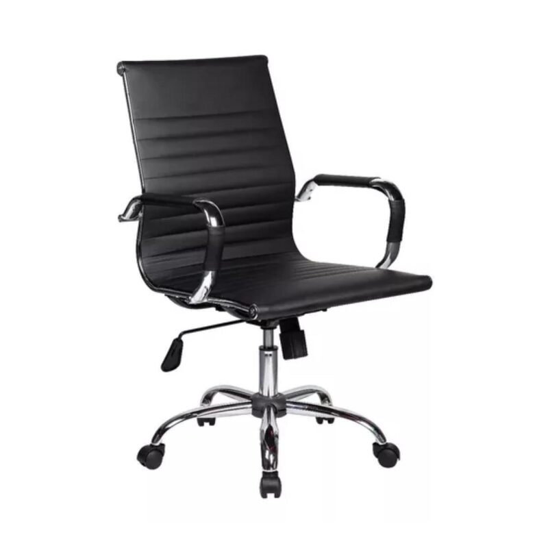 Cadeira DIRETOR Charles Eames Esteirinha – PRETO – PMD – 32887 MÓVEIS DONATO Presidente 2