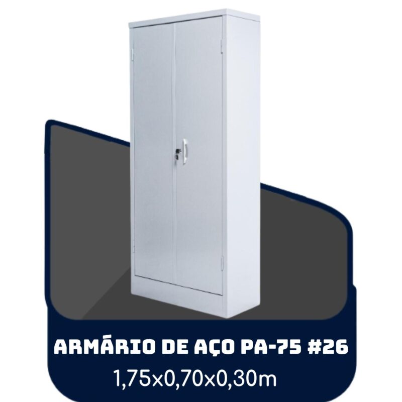 Armário de Aço PA 75 #26 – 1,75×0,70×0,30m – SA – 13119 MÓVEIS DONATO Armário de Aço 2