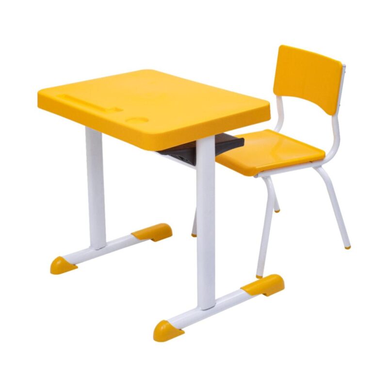 Kit Escolar Individual – (Mesa e Cadeira) – JUVENIL 06 a 09 Anos COR AMARELO – 41083 MÓVEIS DONATO Conjunto Escolar 2