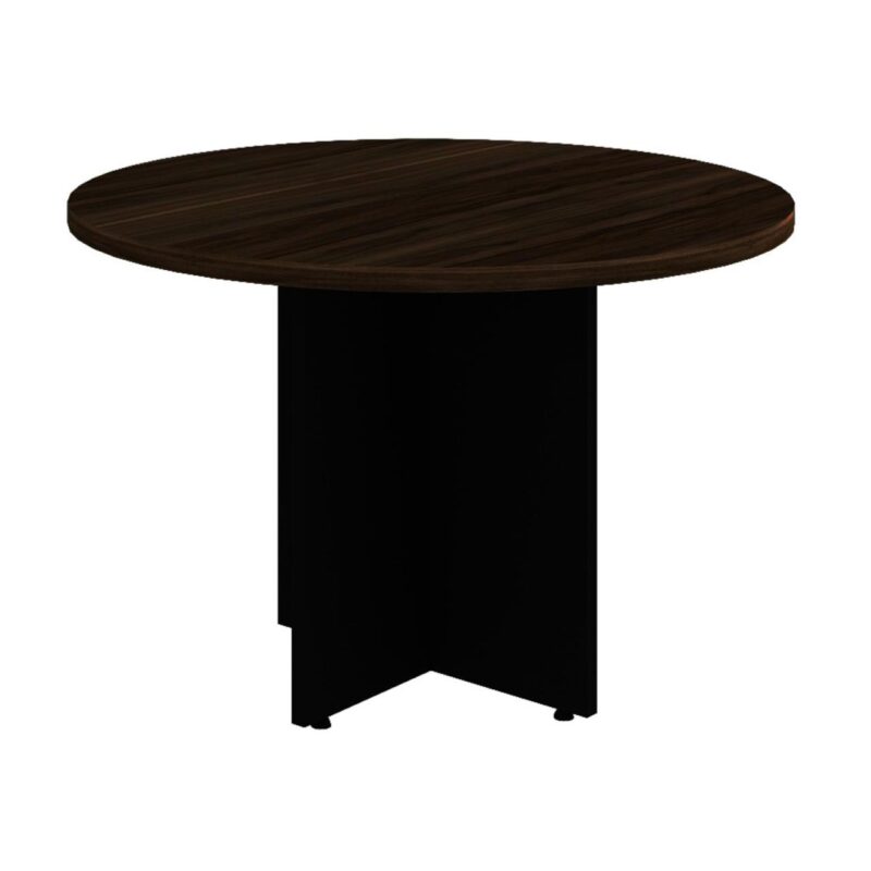 Mesa de Reunião Redonda -1,10×1,10×0,73m – MARSALA / PRETO – 51011 MÓVEIS DONATO Linha 30 mm 2