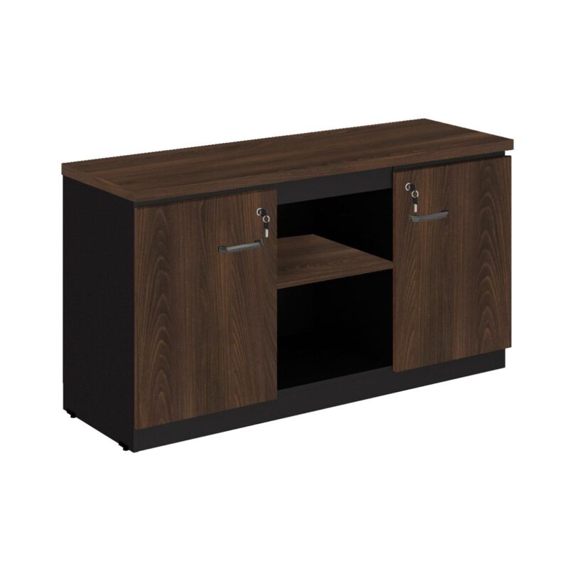 Armário Baixo Credenza – 1,35×0,72X0,45m MARSALA / PRETO – 51010 MÓVEIS DONATO Linha 30 mm 2